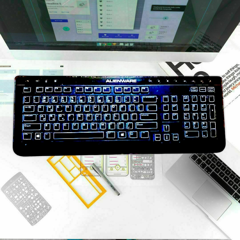 Dell AlienWARE Multimedia Black USB Keyboard 40CM0 SK-8165 (Tested & Works) - Picture 5 of 7